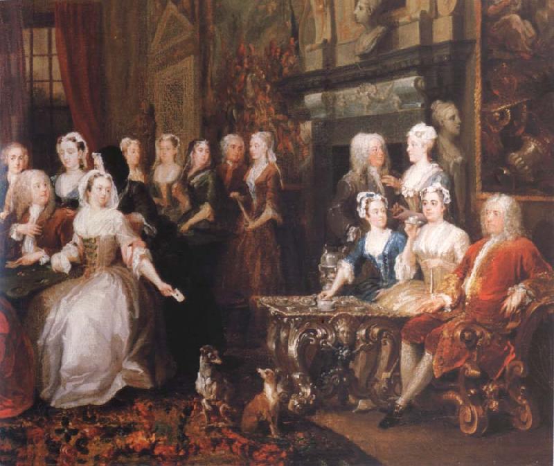 HOGARTH, William Company in Wanstead House oil painting picture
